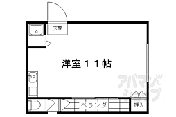 土肥マンション 2階ワンルームの間取り