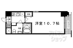 阪急京都本線 大宮駅 徒歩8分の賃貸マンション 8階1Kの間取り
