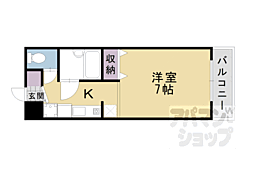阪急京都本線 桂駅 徒歩11分の賃貸マンション 1階1Kの間取り