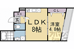 ＡＲＣＡ嵯峨嵐山 1階1LDKの間取り