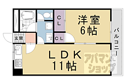 阪急京都本線 桂駅 徒歩18分の賃貸マンション 3階1LDKの間取り