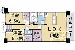 JR東海道・山陽本線 桂川駅 徒歩2分の賃貸マンション 14階2SLDKの間取り