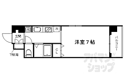 ル・パルトネール西大路御池 4階1Kの間取り