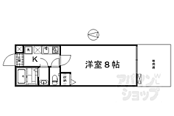 JR東海道・山陽本線 西大路駅 徒歩7分の賃貸マンション 1階1Kの間取り