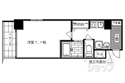 ＫＤＸレジデンス西院 10階1Kの間取り