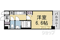 ファステート京都西院パール 4階1Kの間取り
