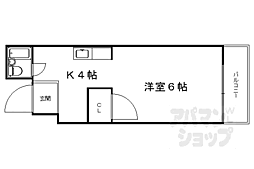 秋街道ハイツ 1Kの間取図画像