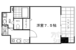 JR東海道・山陽本線 京都駅 徒歩5分の賃貸マンション 4階1Kの間取り