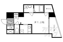 JR東海道・山陽本線 西大路駅 徒歩13分の賃貸マンション 11階1Kの間取り