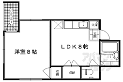 グラン・フォルム西院 5階1LDKの間取り