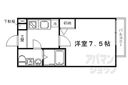 Ａ・ＣＯＲＳＯ太秦 3階1Kの間取り