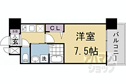 ベラジオ雅び京都西院II 1Kの間取図画像
