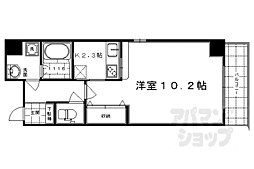 アリュール御池 5階1Kの間取り