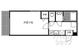 フラッティ大和 1Kの間取図画像