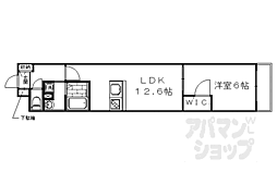 A-mon壬生高樋 1LDKの間取図画像