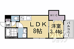 バルダ花園 1LDKの間取図画像