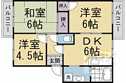 フレグランス西村 3DKの間取図画像