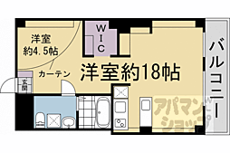 ロイヤルコート嵯峨 1LDKの間取図画像