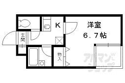 シャイン太秦 1Kの間取図画像