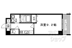 パルティール藤2 1Kの間取図画像