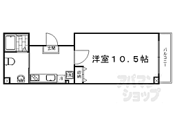 V-style西院 1Kの間取図画像