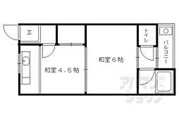 コーポ未麗嵐山 2Kの間取図画像