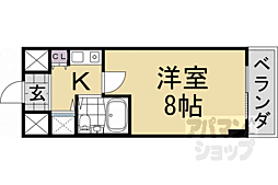 ジョイテル西院 1Kの間取図画像