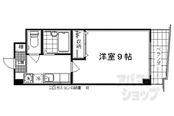 スールシャンブル 1Kの間取図画像