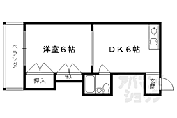 エクセレントココ 1DKの間取図画像