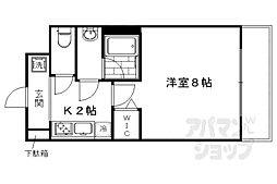 エステムコート京都西院 1Kの間取図画像