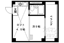 ラ・トゥール西院 1Kの間取図画像
