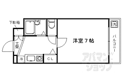 プリオール京都 1Kの間取図画像