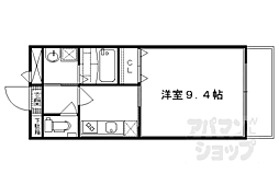 アンプルールフェールデルニエ嵯峨ノ段町 1Kの間取図画像