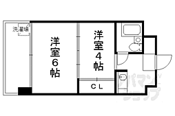 カサ・クレール・北村 2Kの間取図画像