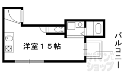 玄風館ビル ワンルームの間取図画像