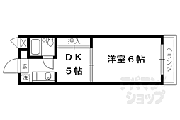 Cecial太秦 1DKの間取図画像