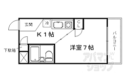 サンシャインビルディング ワンルームの間取図画像