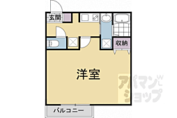 リエール太秦安井 1Kの間取図画像