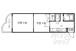 シャトル新御池 2Kの間取図画像