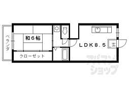 天草マンション 1LDKの間取図画像