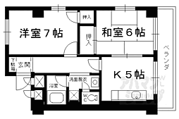 ロイヤルコーポ 2Kの間取図画像