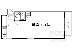 ドミール桂 ワンルームの間取図画像
