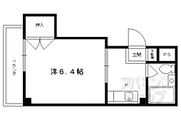 フラット6 1Kの間取図画像