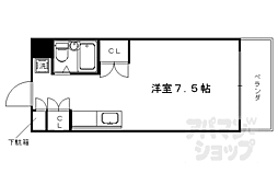 アサヒハイツ 1Kの間取図画像