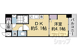 CREST TAPP京都太秦天神川dexII 1DKの間取図画像