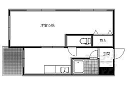 田中ハイツ 1Kの間取図画像