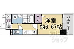 セオリー五条店天神川 1Kの間取図画像