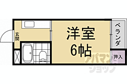 御池ハイツ 1Kの間取図画像
