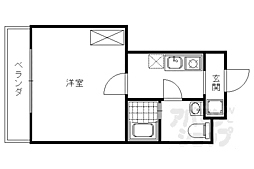 ソーシア西院 1Kの間取図画像