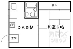 マンション松原 1DKの間取図画像